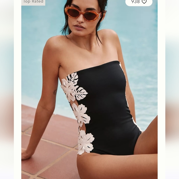 Bahia Maria x Anthropologie Ivana Hawaiian Strapless One-Piece Swimsuit - Picture 1 of 11